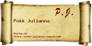 Pokk Julianna névjegykártya